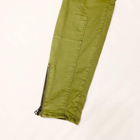 BLANK NYC Army Olive Green Skinny Zipper Pants-26 - Picture 4 of 12